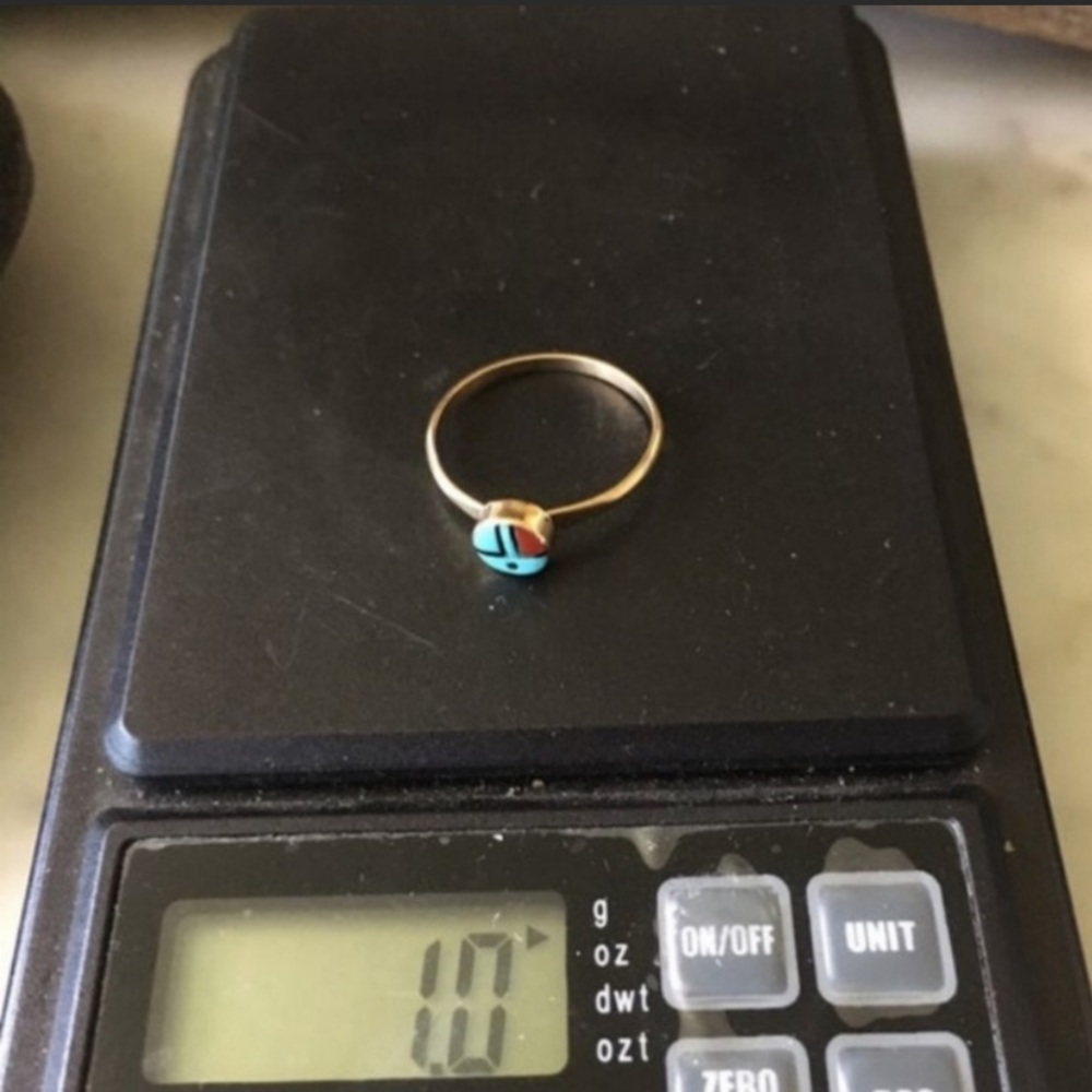 Native American 14kGold Received Ring - Picture 4 of 5